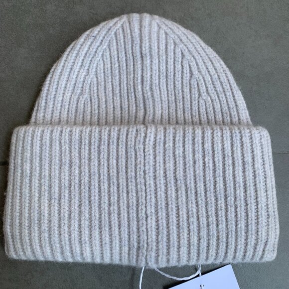 Acne Studios Cream Wool Beanie Minimal Nordic Style main image 3